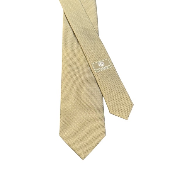 Haines & Bonner Silk Handmade Olive Green Mens Neck Tie - Picture 2 of 9